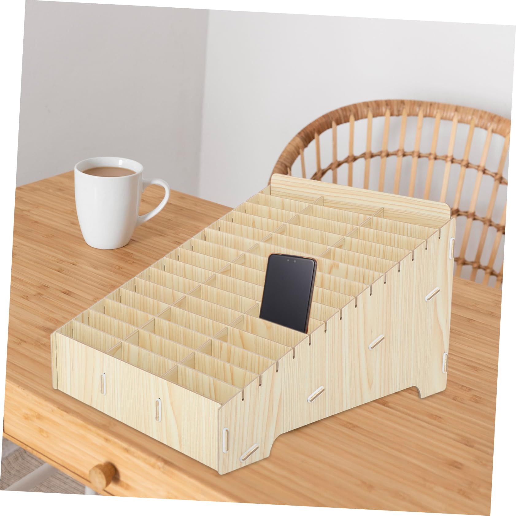 Caja Organizadora de Madera 45 Compartimentos, Organizador Escritorio