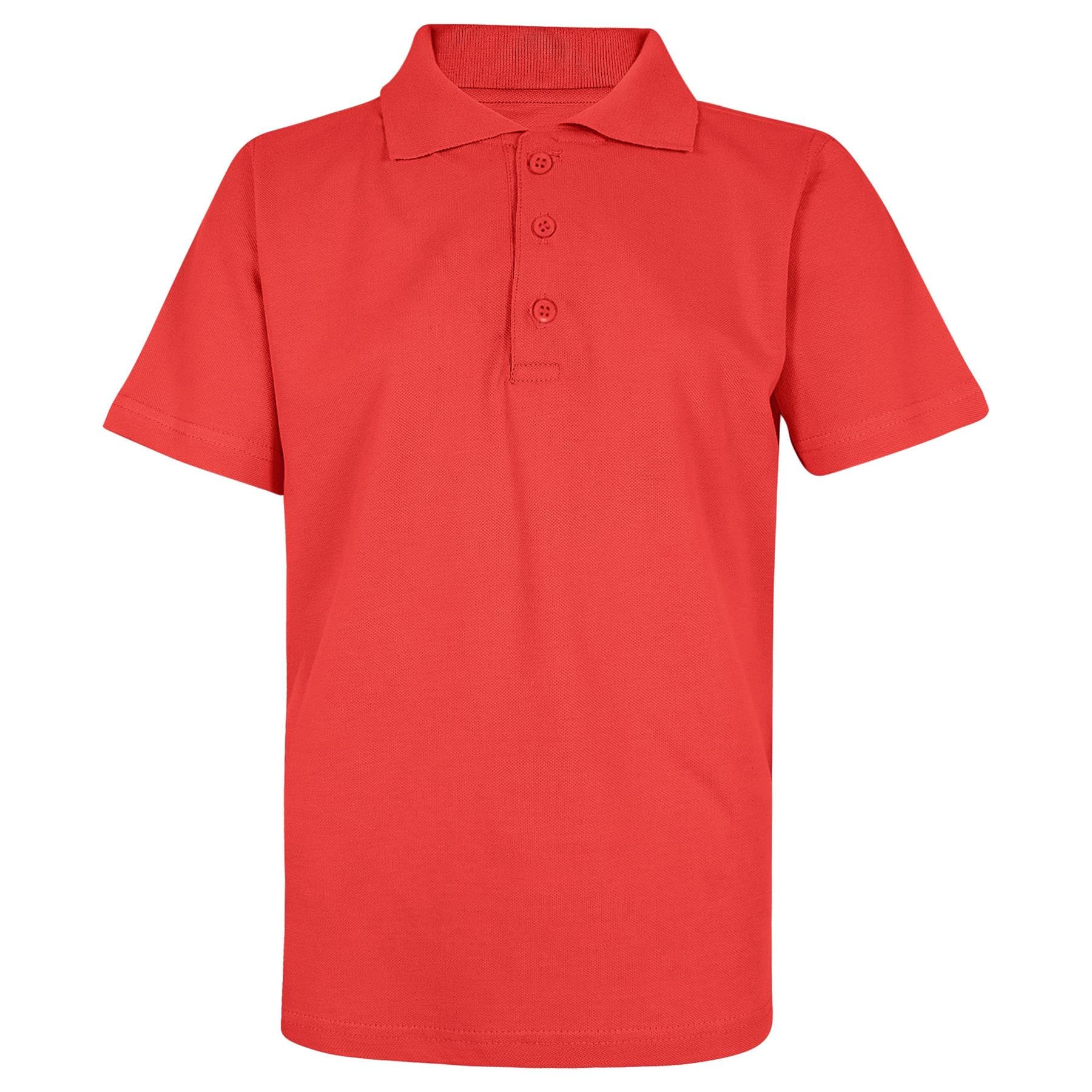 A2z 4 Kids Boys Red Cotton T-Shirt Plain - Pl Polo T Shirt 15-16