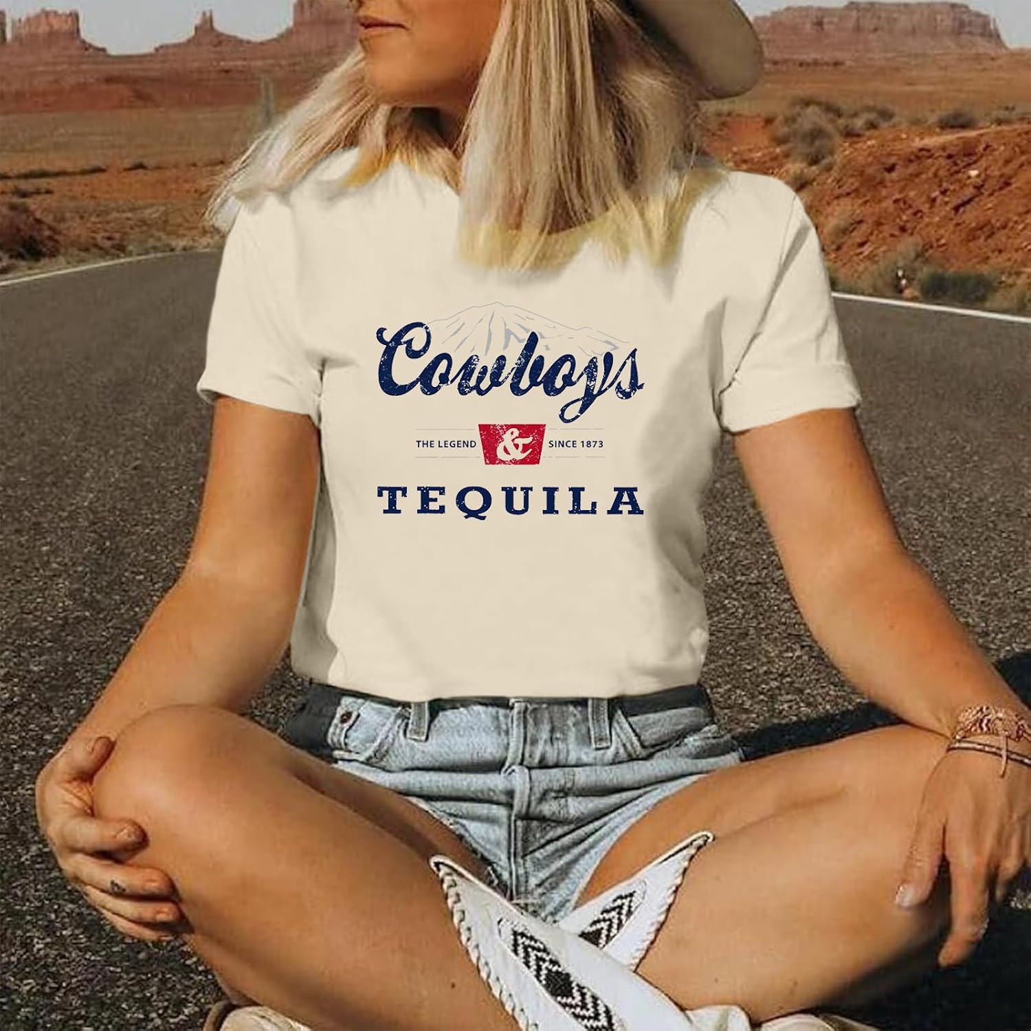 Western Cowboy Shirts Vintage Graphic Tees for Women Cowgirl Country Music Concert Tshirts Funny Retro Rodeo Shirt - Image 3