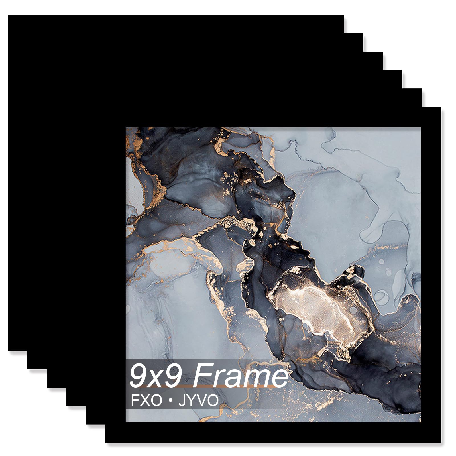 Amazon.co.jp: Fxojyvo 9x9 フレーム 6枚セット ブラック 写真フレーム