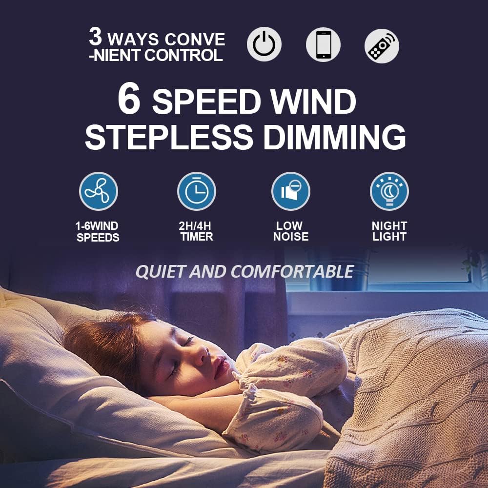 Padiouxs Flush Mount Smart Ceiling Fan