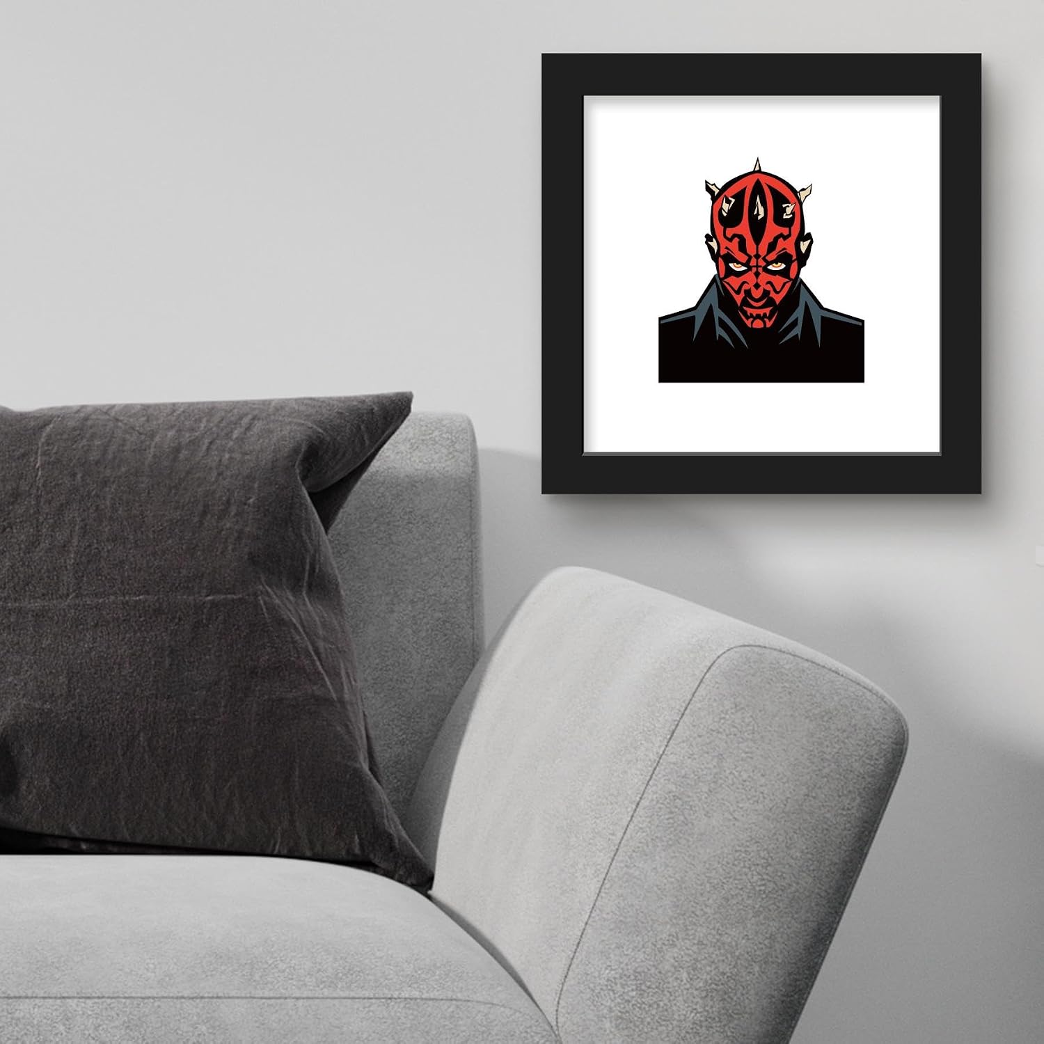 Trends International Gallery Pops Star Wars: The Phantom Menace - Darth Maul Portrait Wall Art, 12" x 12" Gallery Pops Wall Art, Black Framed Version