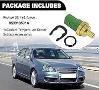Vista 5 de Sensor de temperatura del refrigerante del motor, compatible con VW Paassat 2.5, TDI 1998-2000, compatible con A3 1.6 1996-2003, S4 4.2 V8
