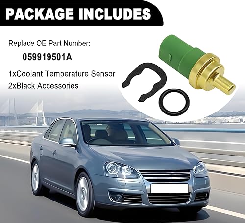 Miniatura 5 de Sensor de temperatura del refrigerante del motor, compatible con VW Paassat 2.5, TDI 1998-2000, compatible con A3 1.6 1996-2003, S4 4.2 V8