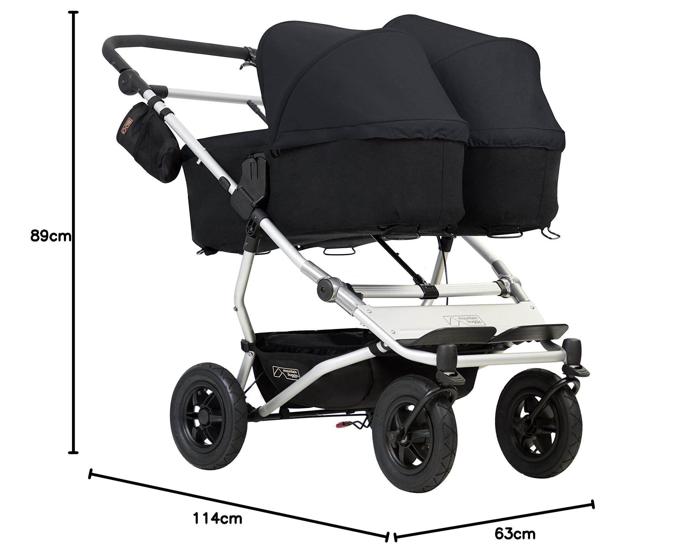 Mountain Buggy Doppelkinderwagen Side-by-Side mit 4 Rollen