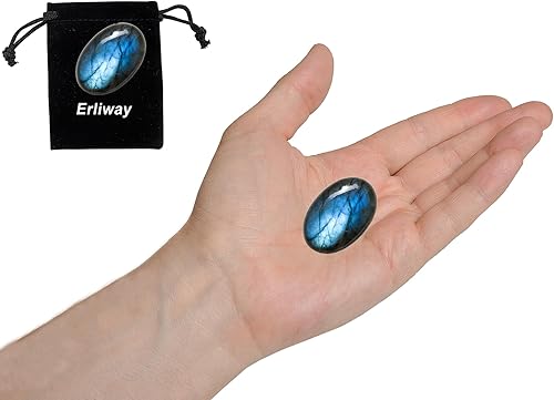 Miniatura 5 de Labradorite Healing Crystal Stones, 1.25-2.0" Large Reiki Healing Gemstones Natural Tumbled Polished Stones for Energy Witchcraft Therapy Meditation