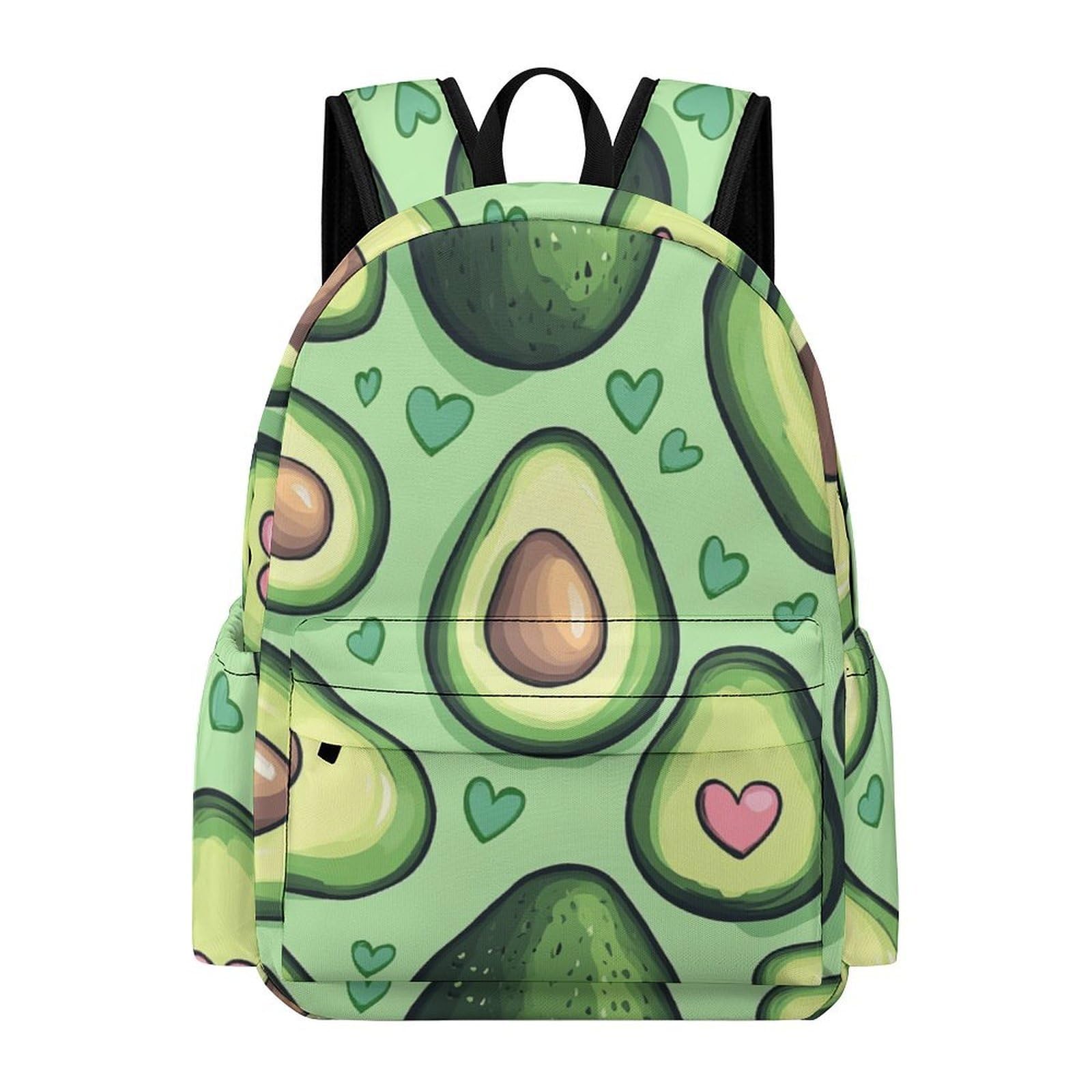 TPISLI Students Avocados Motif School Backpack for Boys Girls Age 7-12 15.6 Inch Laptop Backpack, Everyday Durable Fruit Print Back pack for Weekend Trips Back to School Gift