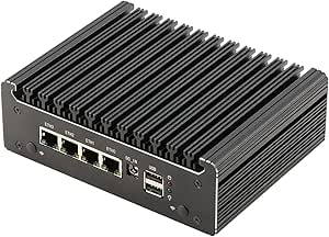 HUNSN Micro Firewall Appliance, Mini PC, Pfsense, Mikrotik, OPNsense, VPN, Router PC, Intel N4505 N6000, RS41, AES-NI, 4 x 2.5GbE I226-V, Console, Type-C, HDMI, DP, SIM Slot, 16G RAM, 128G SSD