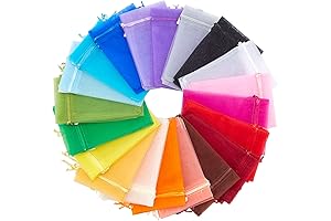 200pcs 4x6 Inch Organza Bags - A Kaleidoscope of Colors for Your Treasures