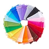 PH PandaHall 200pcs 4x6 Inch Organza Bags 20 Color Wedding Favor Bag Sheer Gift Bags with Drawstring Jewelry Bag Chiffon Candy Pouches for Mother's Day Birthday Wedding Party Festival Favor Gift