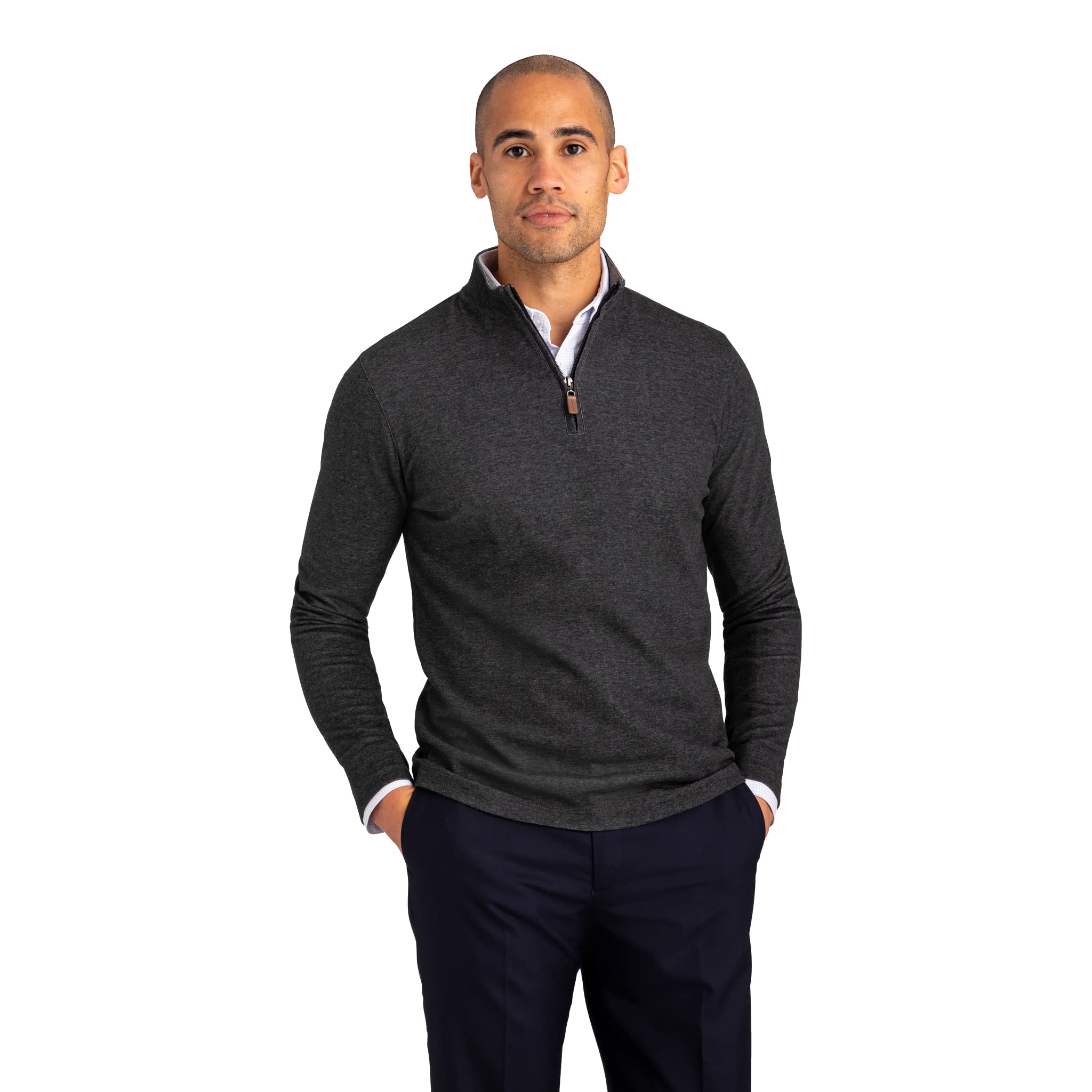 Mizzen + MainMen's Lightweight Ultra-Soft Quarter Zip Pullover - Fairway Collection