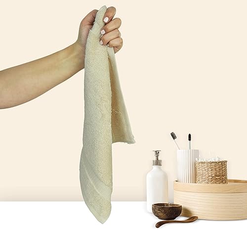 Miniatura 117 de Chakir Turkish Linens Toallas turcas de alta calidad 100% algodón para baño, toallas de baño grandes de 30 x 60 pulgadas (4 piezas, beige)