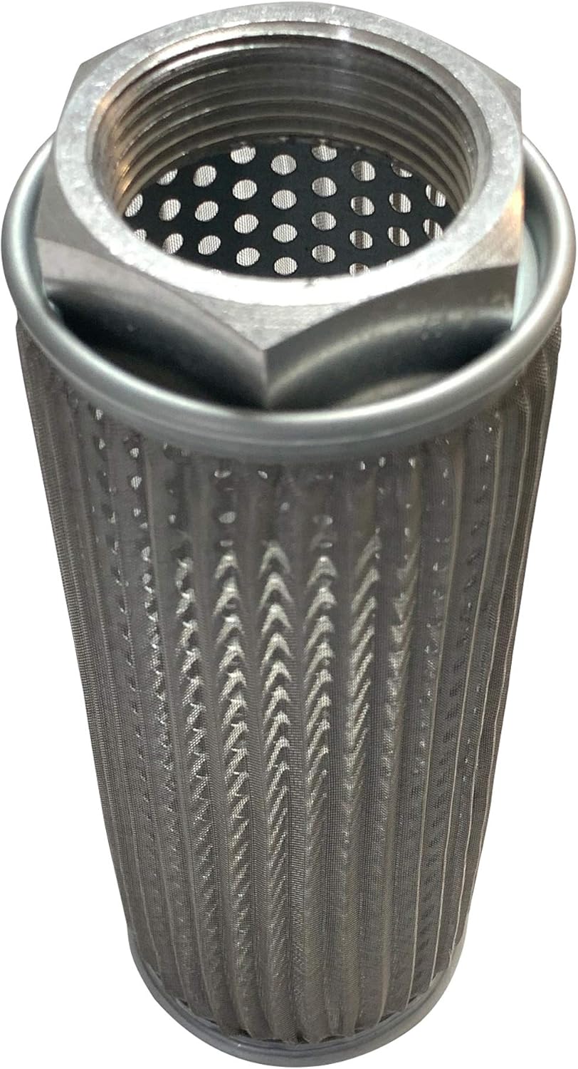 Washable Intake Filter | Metal Mesh | Male and Female 1" NPT Small | Perfect for engines - blowers - vacuum pumps | Easy to install and maintain | Cleans with garden hose (1 Inch)