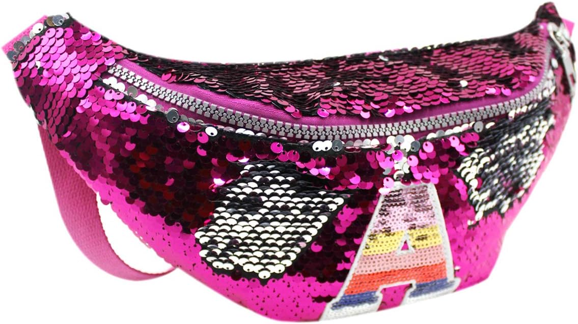pink sequin fanny pack