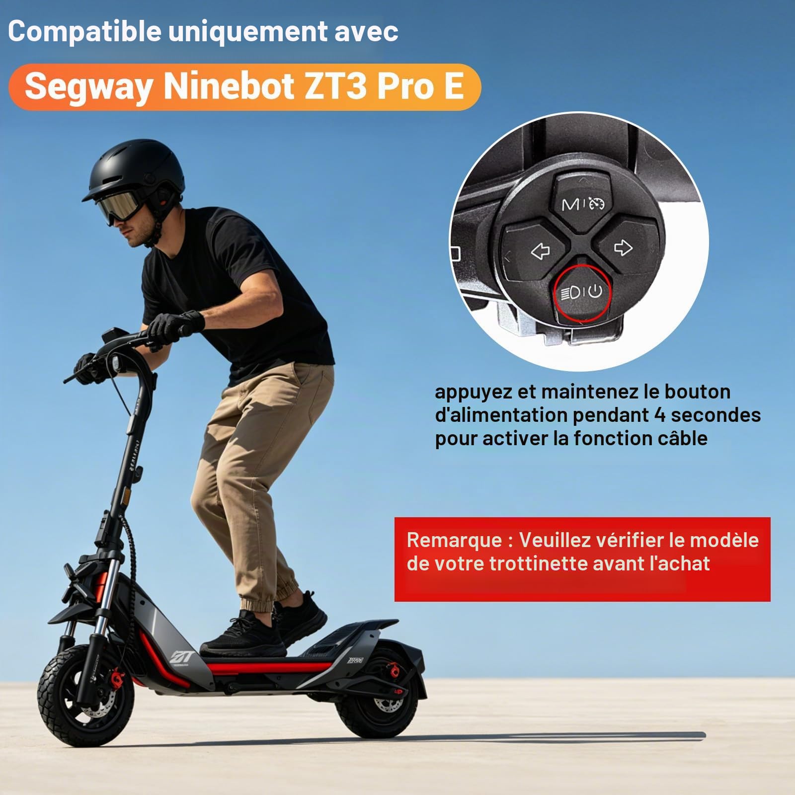 Câble Debridage Compatible avec Segway Ninebot ZT3 Pro