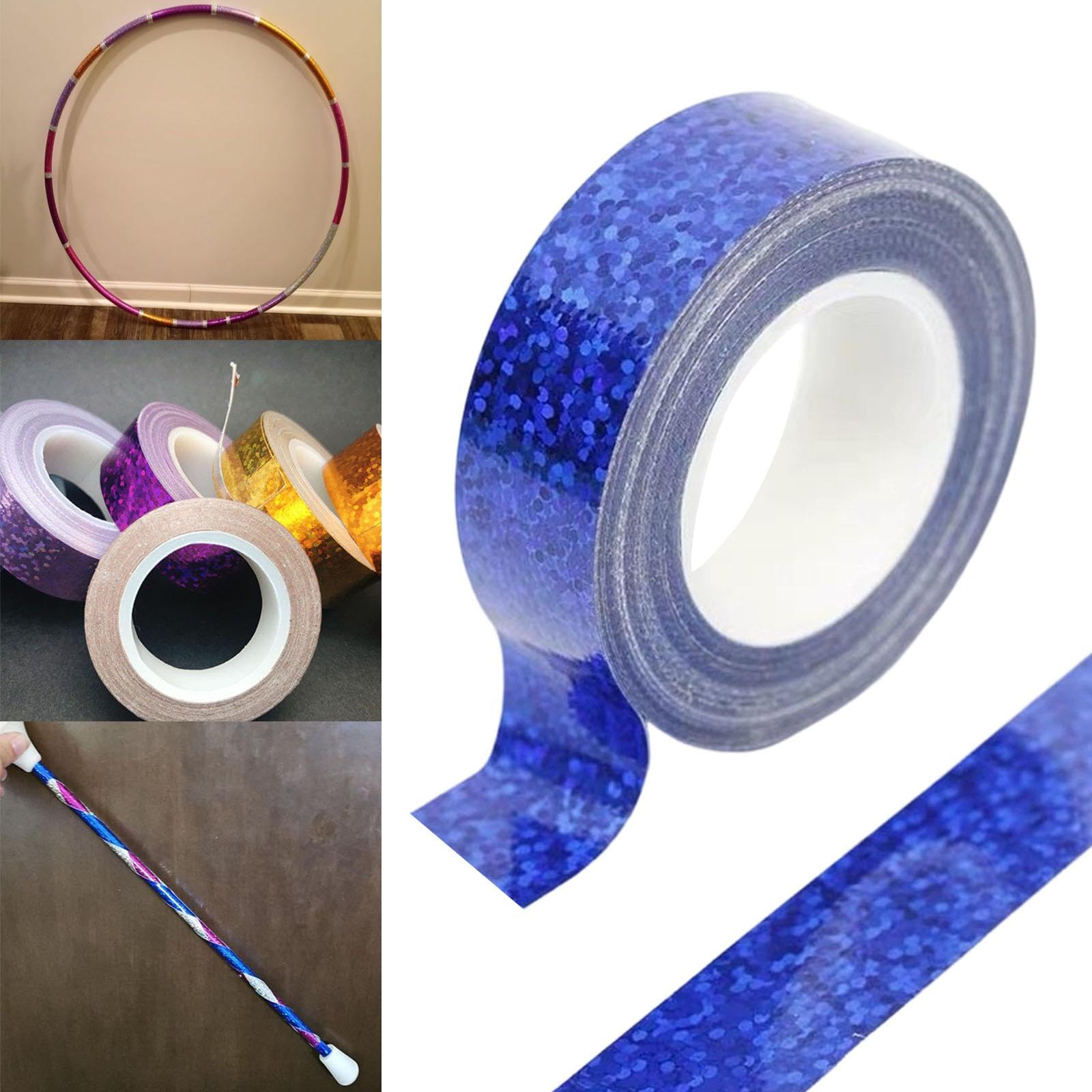 rockible Nastro Adesivo per Cerchio da Ginnastica Ritmica, Adesivo per Cerchio per progetti artistici e Artigianali, Facile Applicazione, Nastro Decorativo per