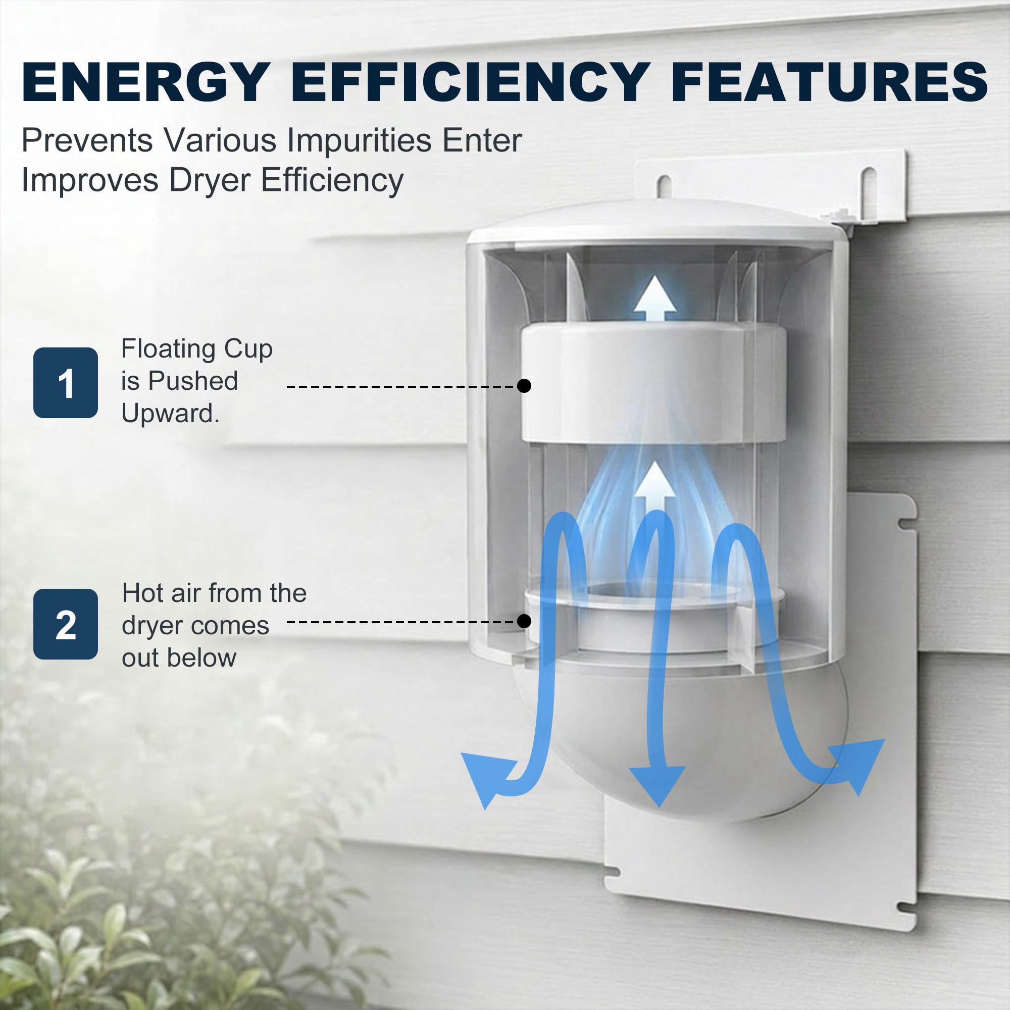 Cubierta de ventilación para secadora de 4 pulgadas, sello de ventilación de secadora de ahorro de energía natural, rejillas de ventilación de repuesto para secadora de ropa con resistente a los rayos