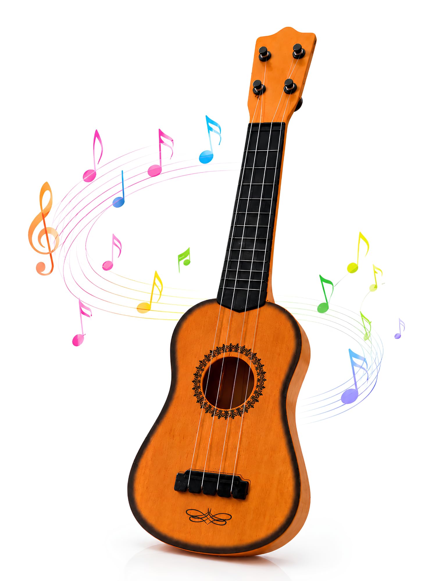 Beginner Wooden Soprano Ukulele, 4-String Hawaiian Guitar | Smooth Wooden Finish-image-20