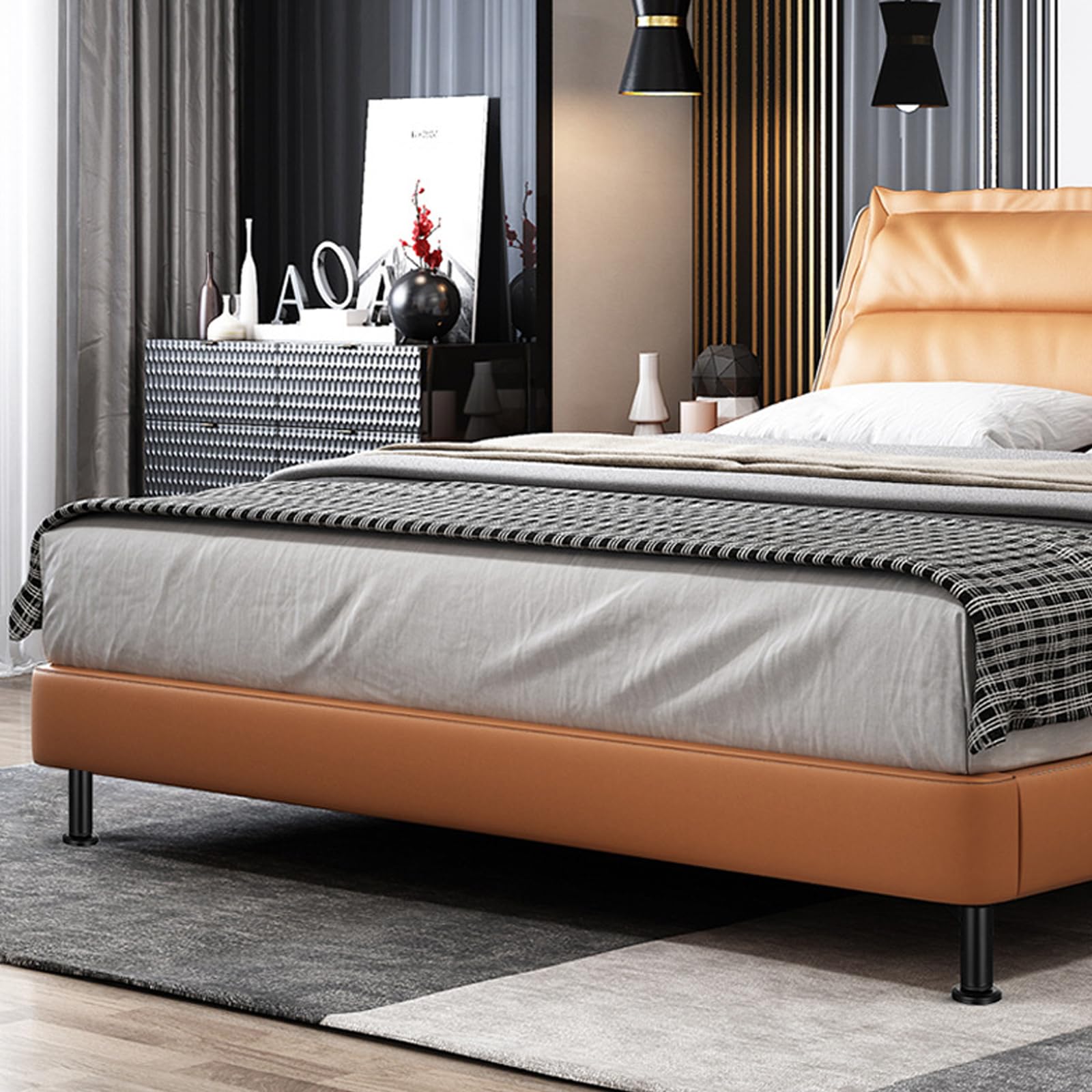 Gambe Regolabili Per Letto E Mobili - Supporto Centrale In Metallo Bianco Altezza 18-32 Cm (2 Pezzi)