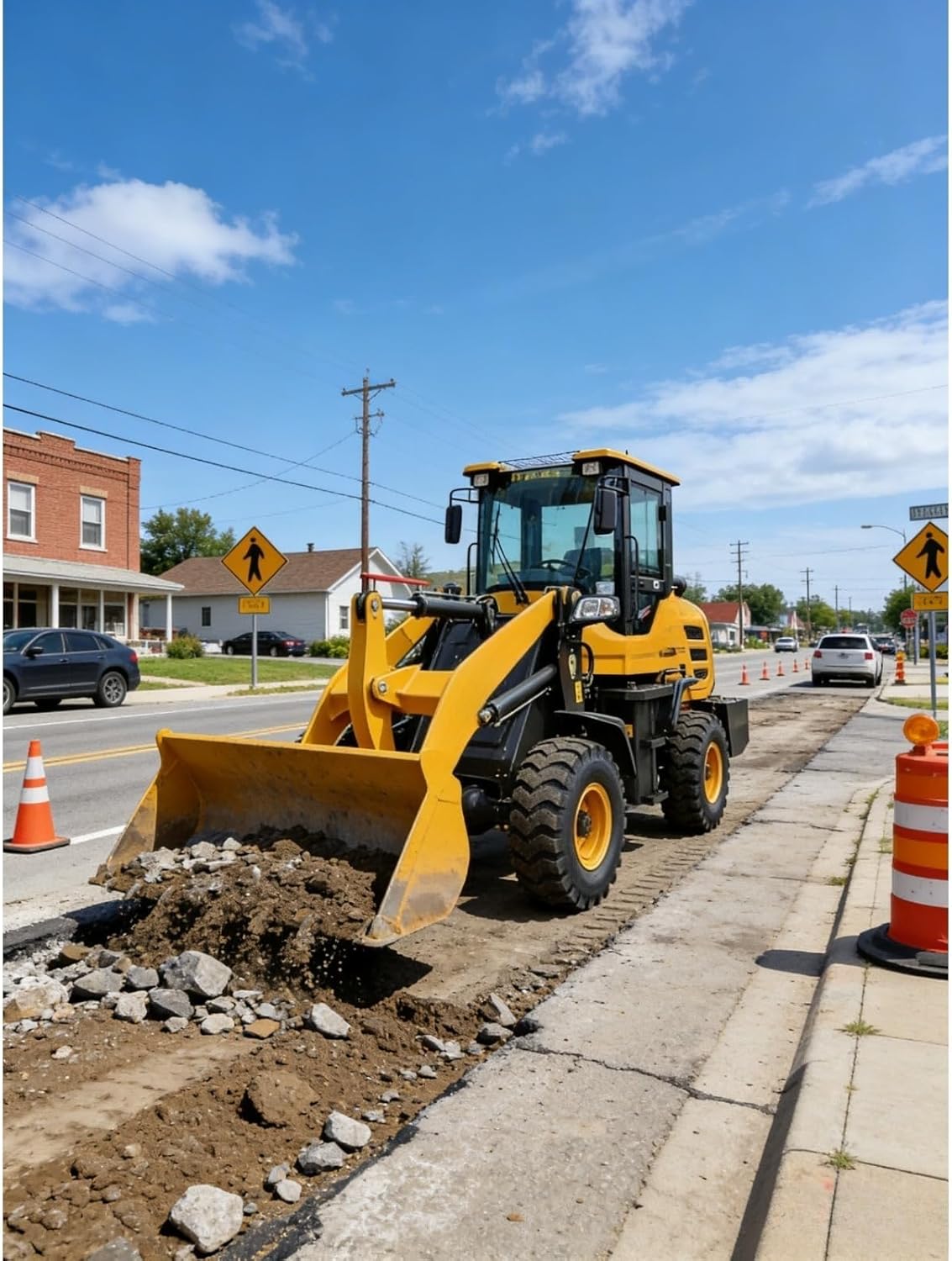 Compact Wheel Loader Front End Loader for Construction Material Handling and Job Site Efficiency with Durable Bucket Attachment and Reliable Performance for Long Term Heavy Duty Use