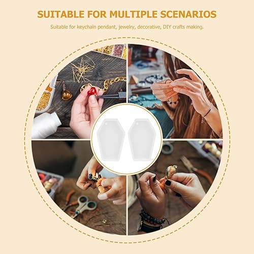 Miniatura 5 de 2 moldes de resina con forma de ataúd, moldes de silicona, epoxi para manualidades, manualidades, llaveros para dijes, colgantes, joyas, llavero,