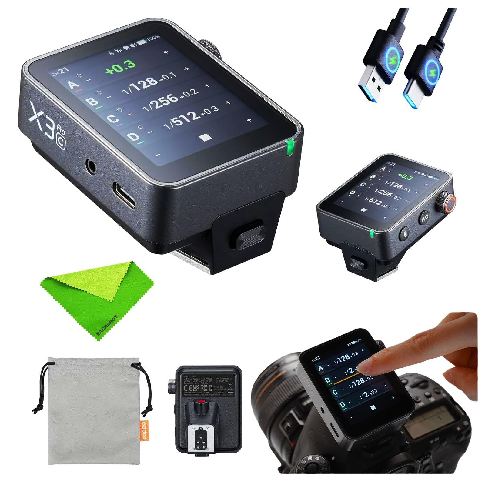 GODOX X3 Pro C TTL Flash Trigger for Canon Camera R5 R6 II R8 R10 R7 R50