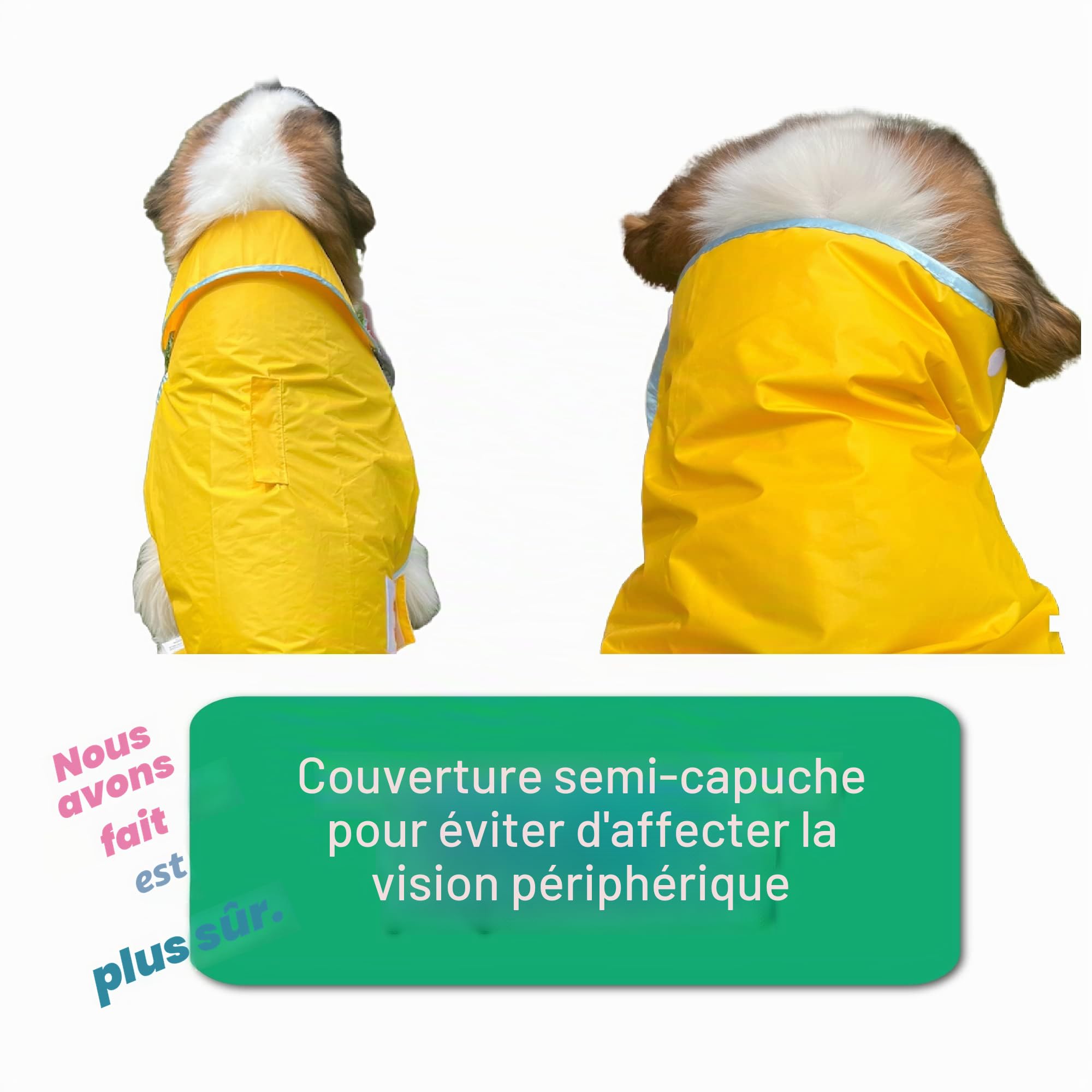 Huge Hounds HugeHounds Manteau de Pluie imperméable pour Chien Taille XL