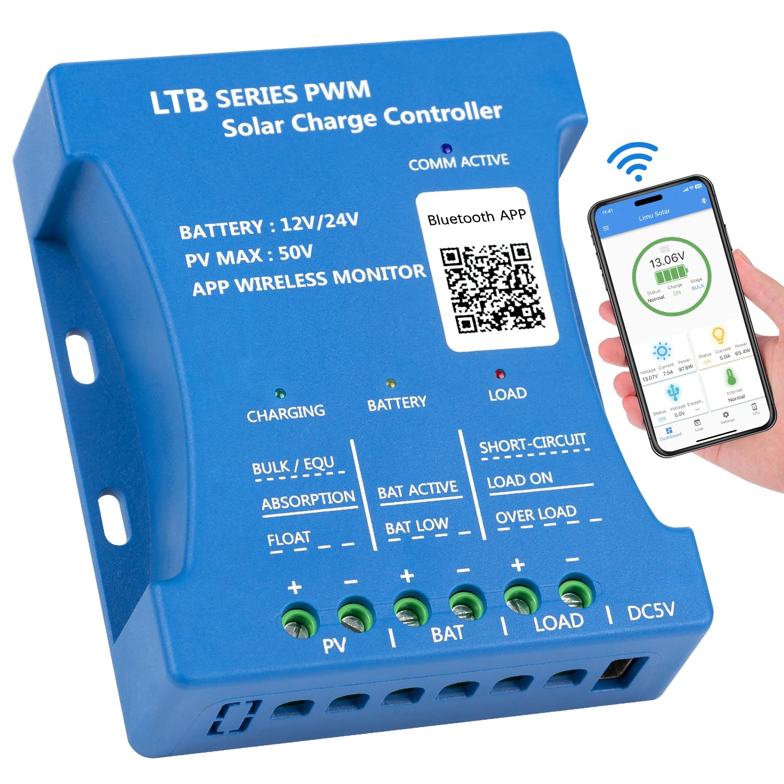 20A PWM Solar Charge Controller with Bluetooth-picture-25