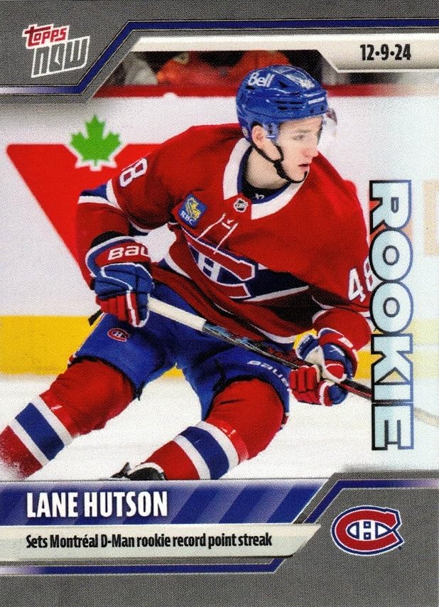 2024-25 Topps Now Hockey #58 Lane Hutson Rookie Sticker - Only 559 made! Thumbnail