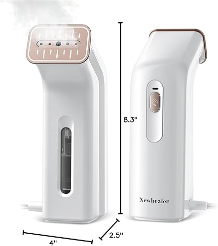 Miniatura 10 de Newbealer Vaporizador de ropa para ropa, potente plancha de vapor, vaporizador de mano de 284  con suela de cerámica antiadherente, vapor horizontal