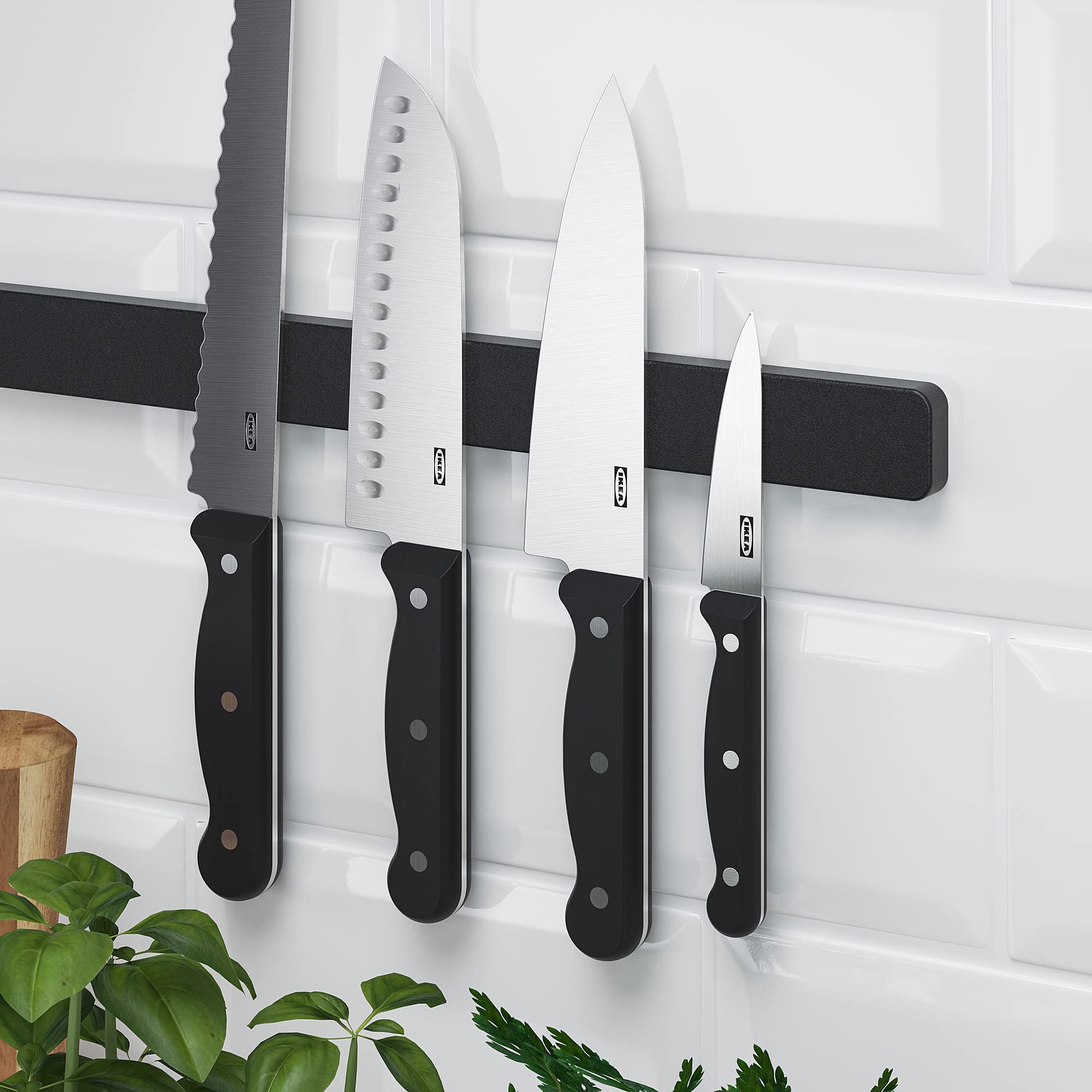 Ikea HULTARP Magnetischer Messerhalter, 38 cm, schwarz Küche, Haushalt & Wohnen