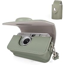 Protective Case Compatible for Kodak EKTAR H35 H35N Half Frame Film Camera, PU Leather Bag for Kodak Ultra F8/F9/VIBE 501F/I60 Camera with Shoulder Strap & 135 Film Storage Case - Green
