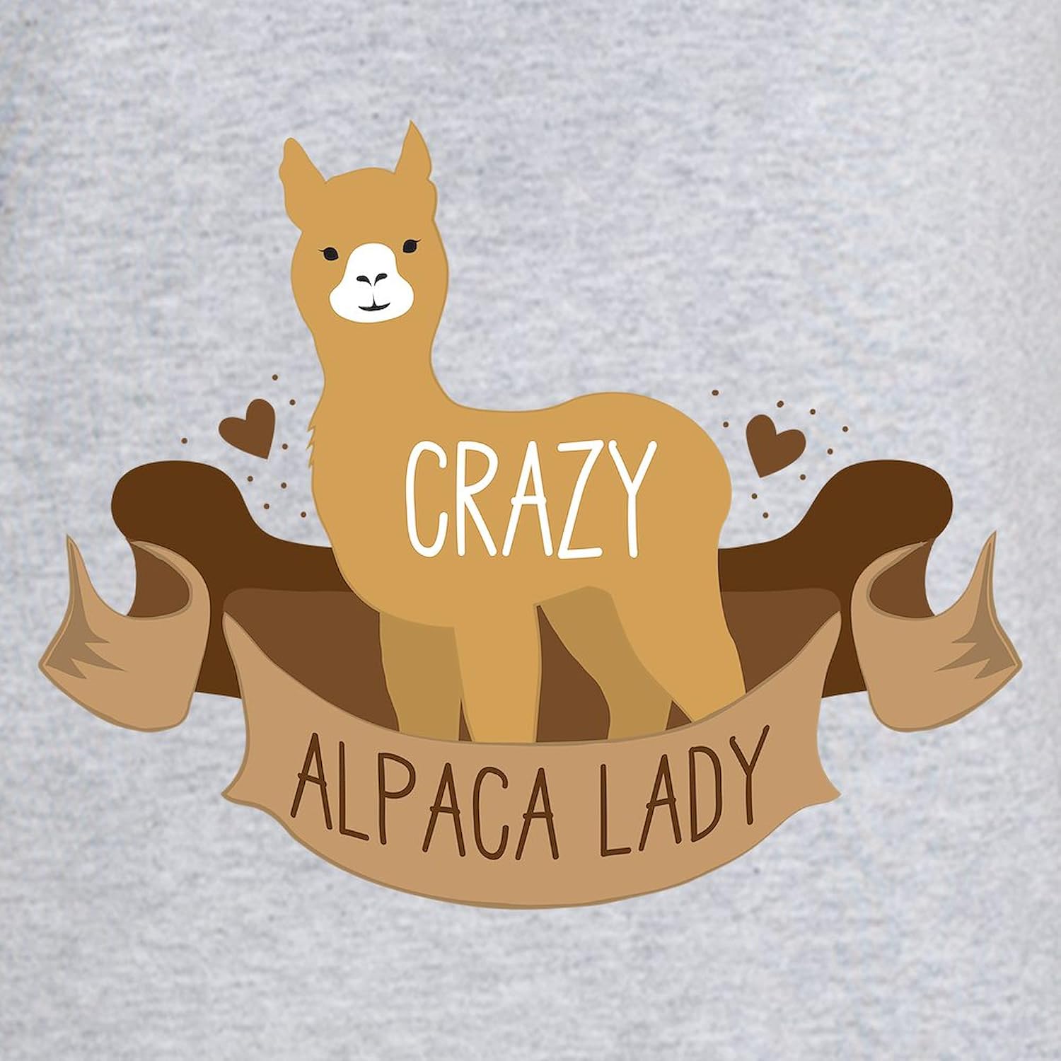 CafePress Crazy Alpaca Lady Women's Nightshirt, Soft Long Pajama Shirt, Cotton PJs/Pyjamas Heather Gray