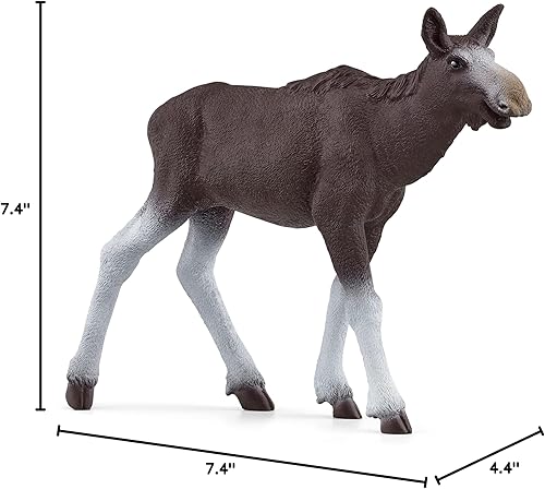 Miniatura 6 de Schleich Wild Life - Juego de juguetes de animales del bosque de América del Norte con alce natural realista y ternero, regalo para niños pequeños,