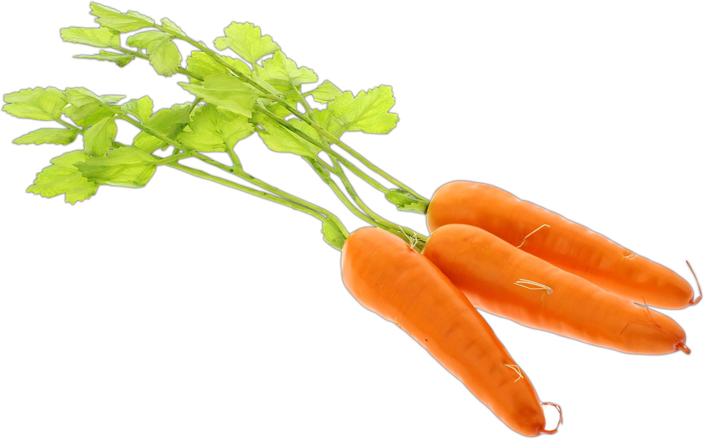 Flora Bunda 15" Artificial Raw Carrot Replica Props - Set of 3