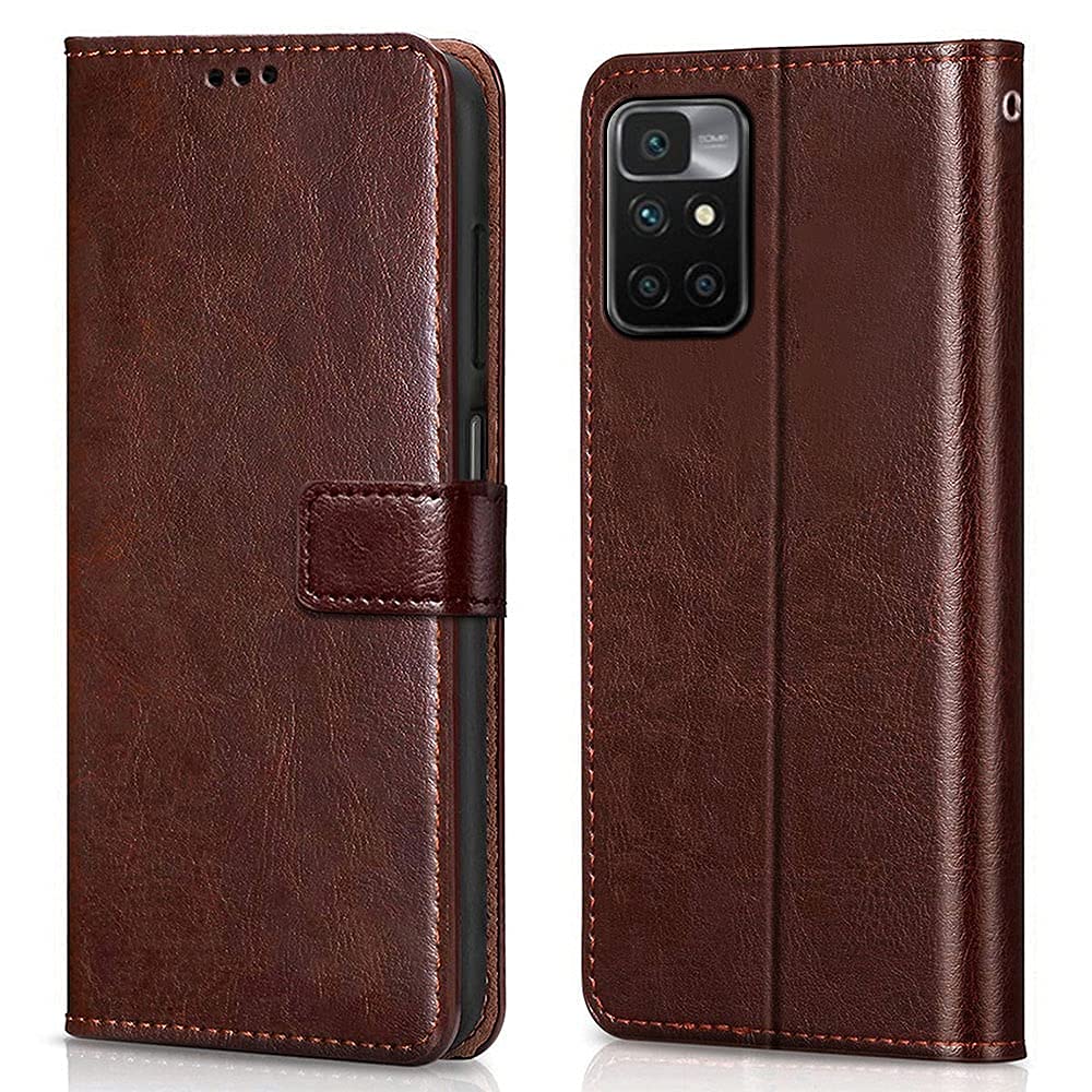 WOW IMAGINE Shock Proof Flip Cover Back Case Cover for Xiaomi Mi Redmi 10 Prime (Flexible | Leather Finish | Card Pockets Wallet & Stand | Chestnut Brown) (B09DYBJ579) Amazon Price History, Amazon Price Tracker