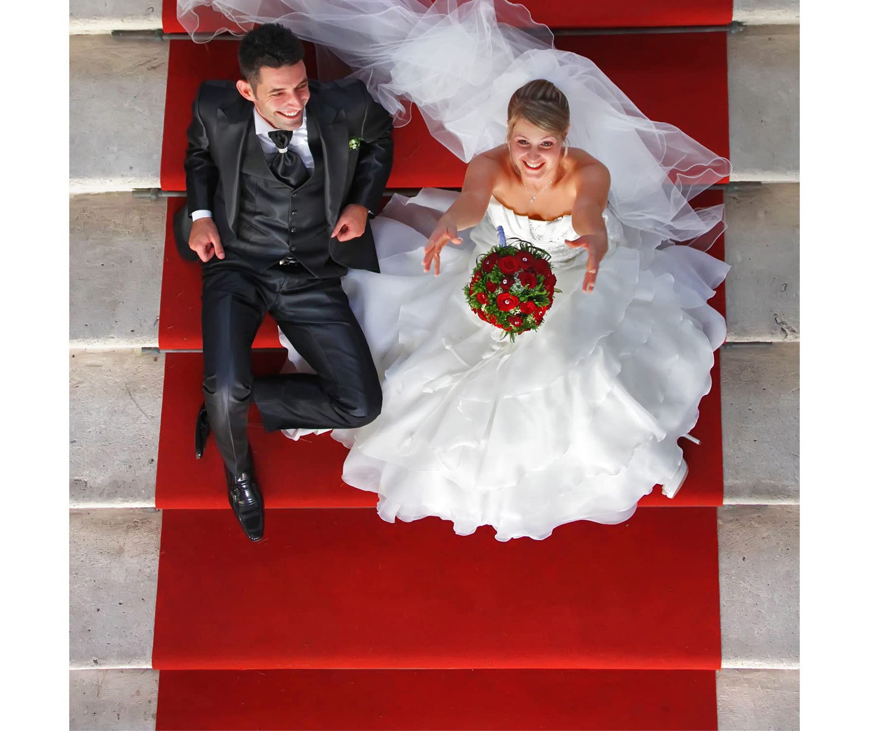 Tappeto Passatoia Per Matrimoni - Rosa, 1m X L Personalizzata, Effetto Moquette - Foto 4