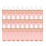 Easeen Sample Dropper Bottles, Mini Dropper Bottles with 2 Pcs Plastic Droppers for Traveling Essential Oils DIY Cosmetic Liquid Sample Perfume (Rose Pink, 5ML)