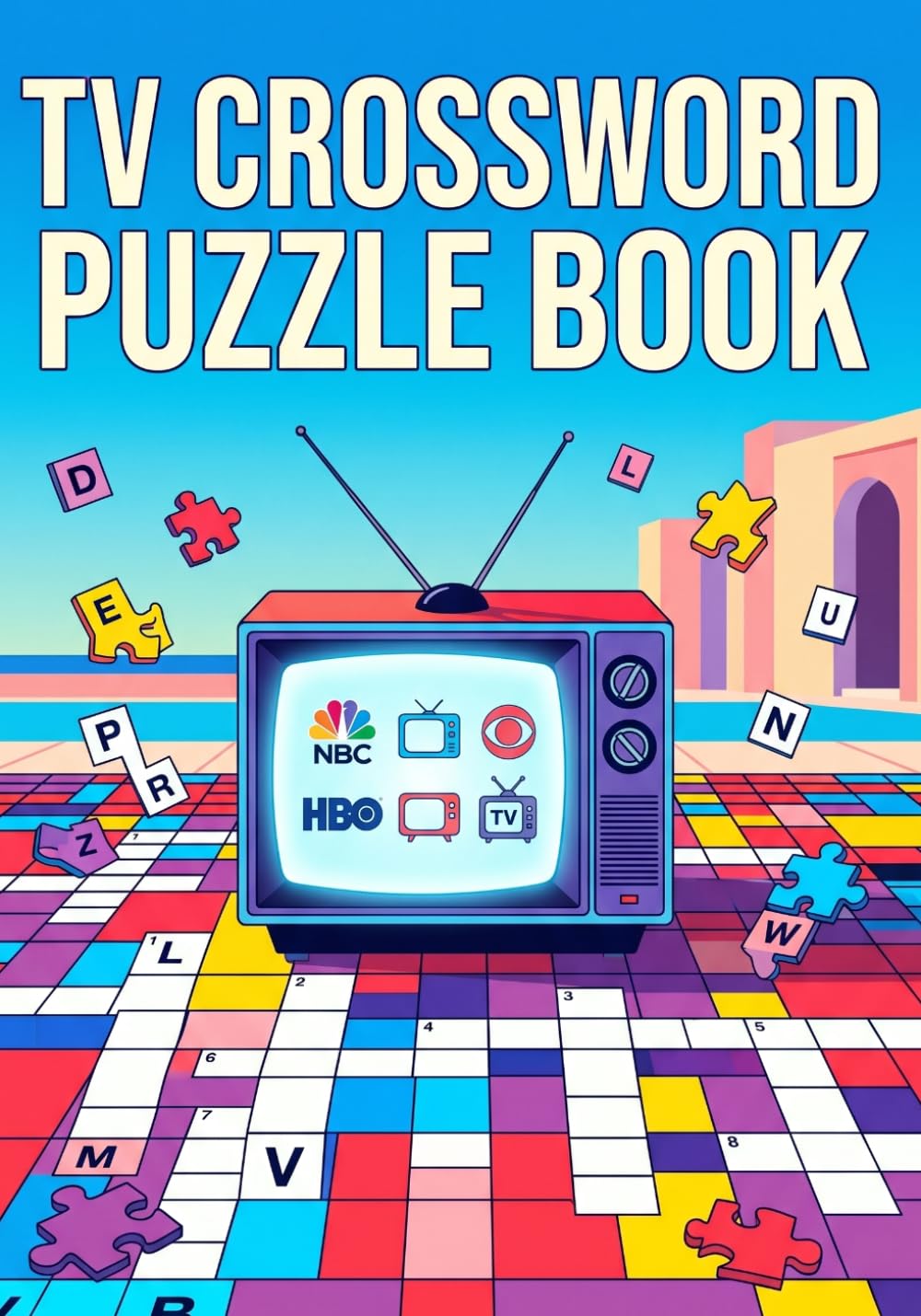TV Crossword Puzzle Book: Large Print TV-Themed Crossword Puzzles for Adults & Seniors