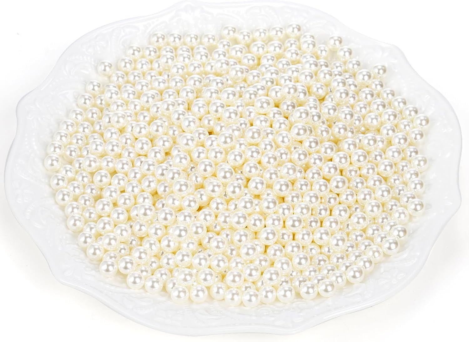 Gekweekte parels, imitatieparels, parelmoer waxparels, 200 stuks, 6 mm, crème, ronde kunstparels, voor bruiloft, feest, decoratie, sieraden, knutselen (6 mm, 200 stuks