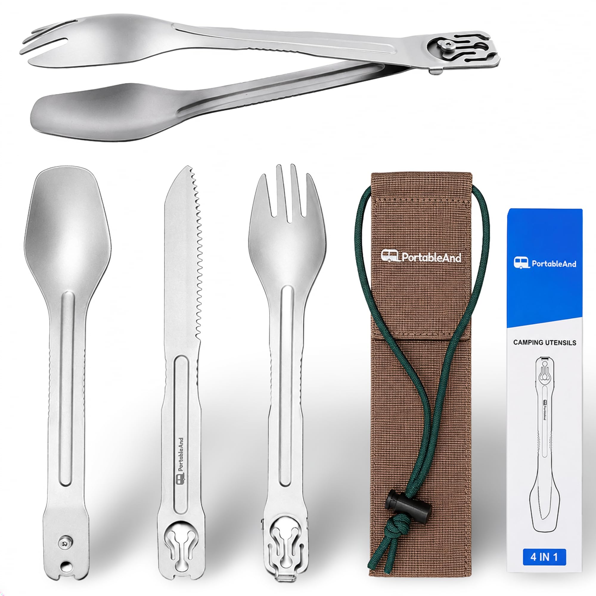 Photo 1 of PortableAnd Camping Cutlery Set with Tongs (2-Pack)