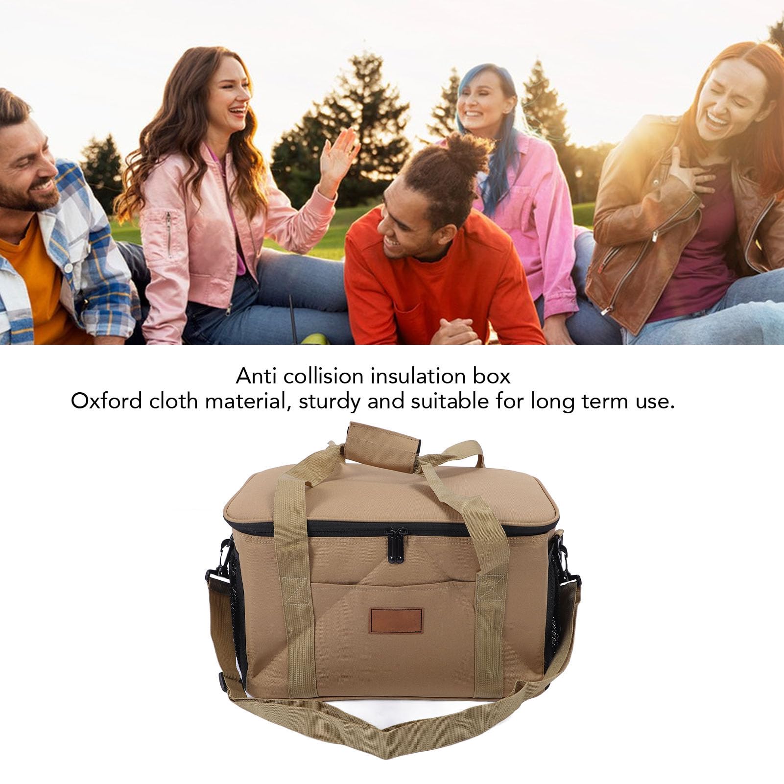 Borsa Portaoggetti Campeggio, Tessuto Oxford Multifunzionale Borsa Portaoggetti con Tracolla per Picnic, Viaggio All'Aperto, Borsa Trasporto Portatile per Uomo E Donna