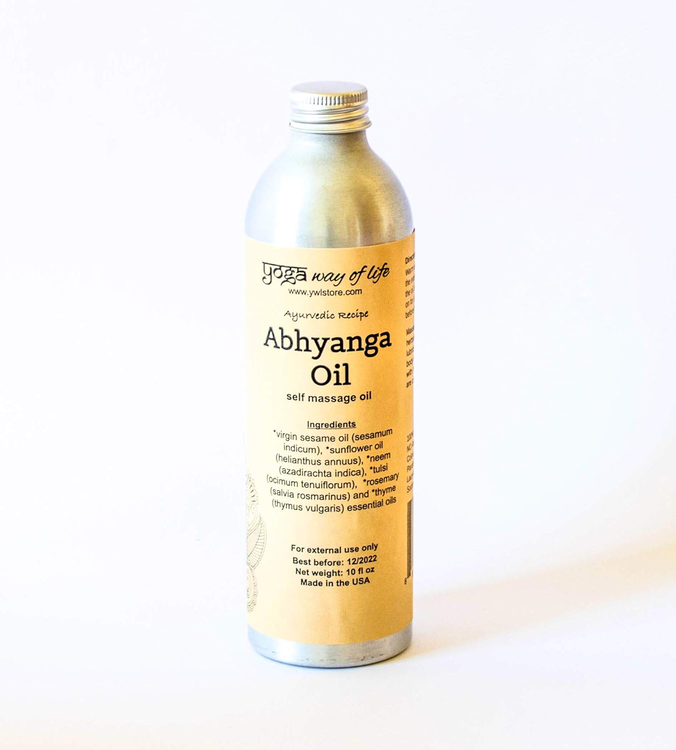 Abhyanga Oil Organic Herbal SelfMassage Body Oil