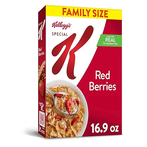 Kelloggs Special K - Cereal para desayuno 11 vitaminas y minerales hecho con fresas reales tamaño familiar bayas rojas caja de 169 onzas 1 caja
