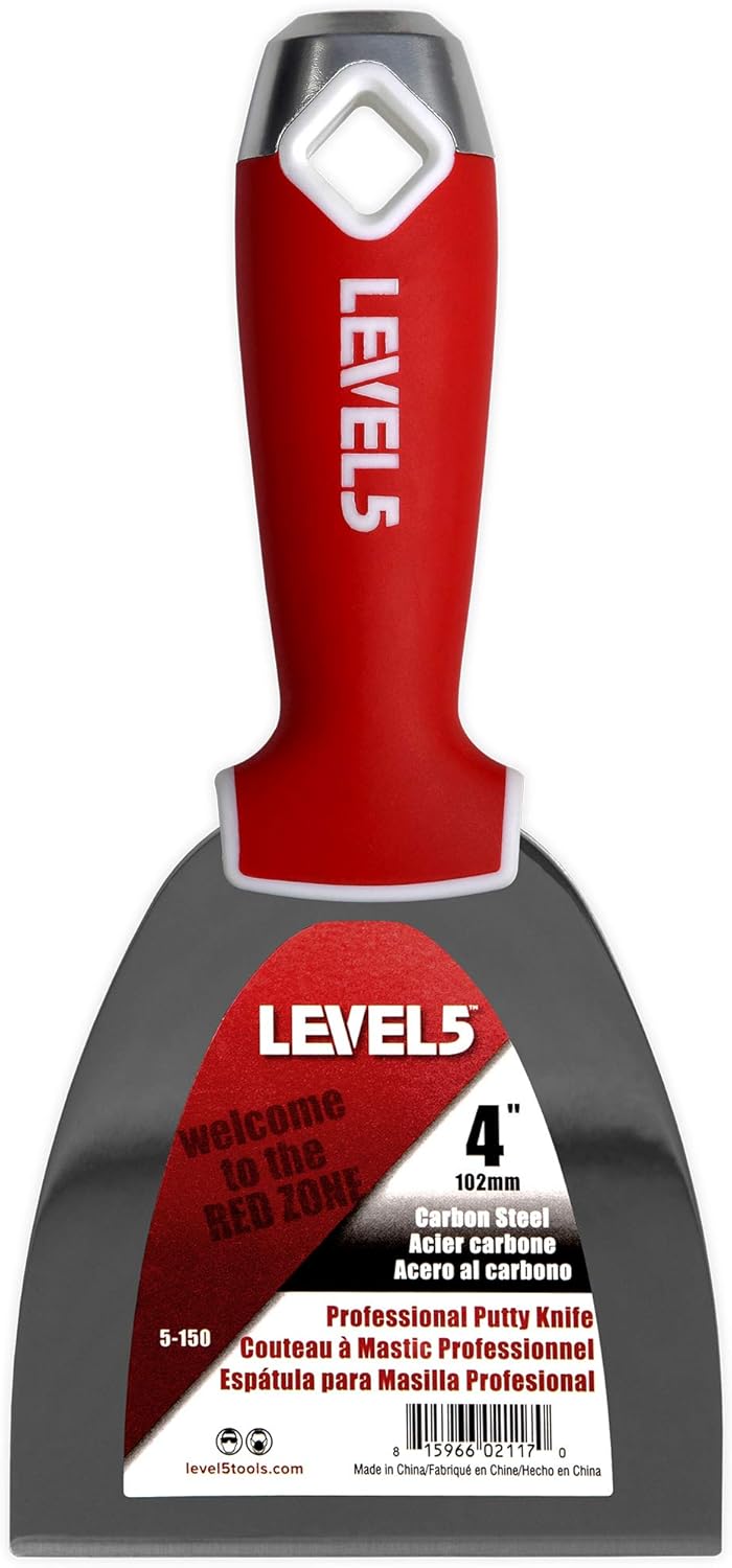 4" SoftGrip Carbon Steel Drywall Joint Knife LEVEL5 ProGrade