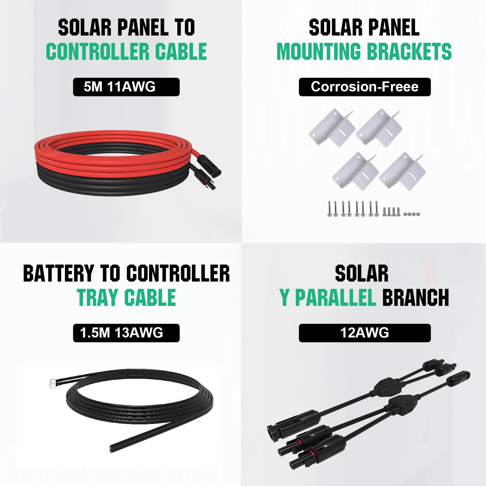 ECO-WORTHY 240W Sistema solar kit completo para autocaravanas: 2 * 120W módulos solares + 30A regulador de carga+ 1 * 50AH batería de litio+ 600W inversor de onda sinusoidal