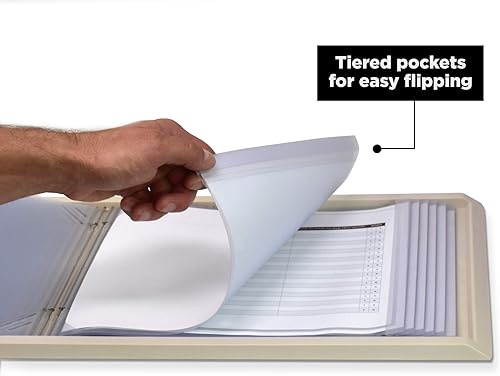 Miniatura 4 de Carstens Sistema de archivo de documentos Kardex-Visitray de 16 bolsillos para hojas de 11" x 8.5", verde cazador