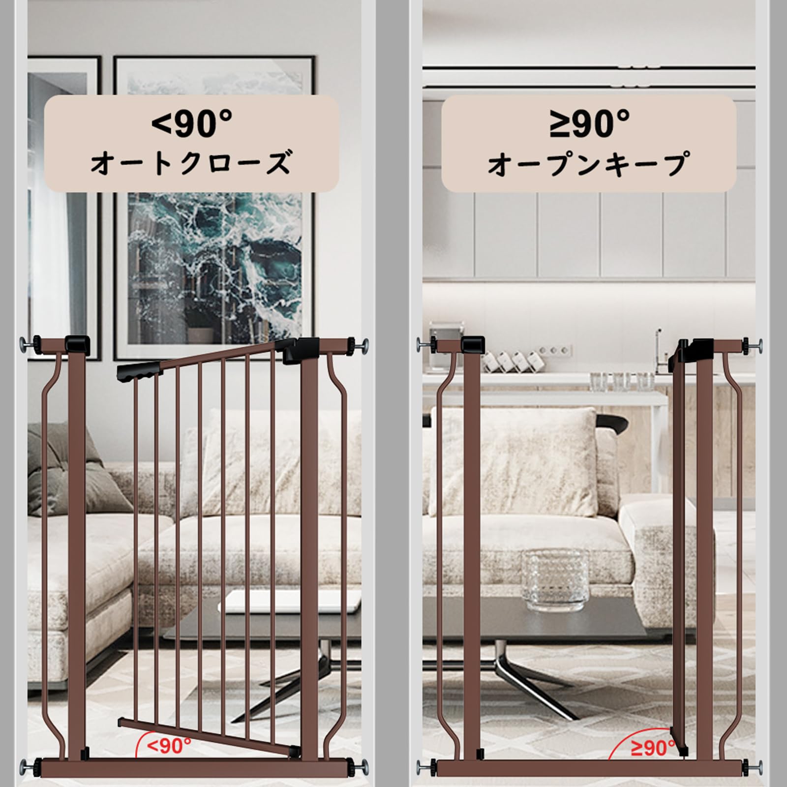Amazon.co.jp: Seogva ベビーゲート ハイタイプ 高さ103cm 拡張
