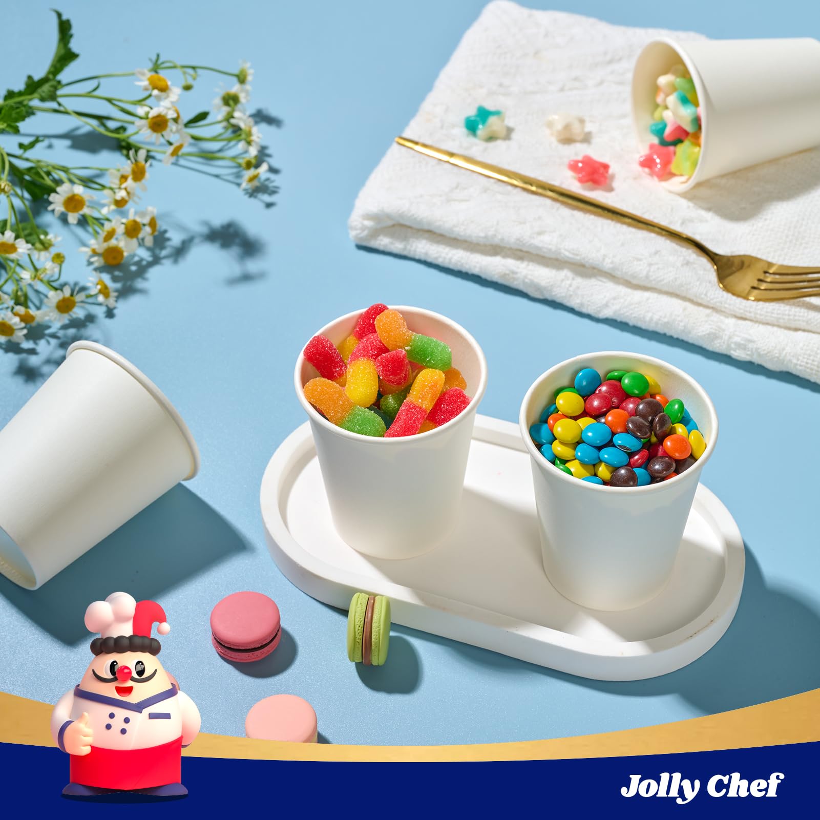 Amazon.com: JOLLY CHEF 5 oz Disposable Paper Coffee Cups 600 Pack