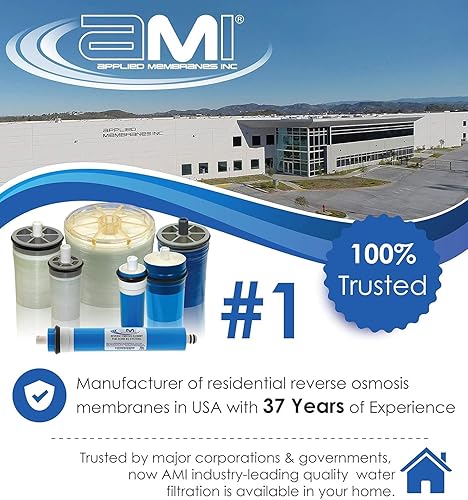 Miniatura 3 de APPLIED MEMBRANES INC. Membrana de ósmosis inversa de 200 GPD Reemplazo del filtro de agua de membrana RO para sistema de filtración de agua de